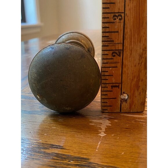 Vintage Antique Brass Door Knob Patina 6" - Picture 3 of 4